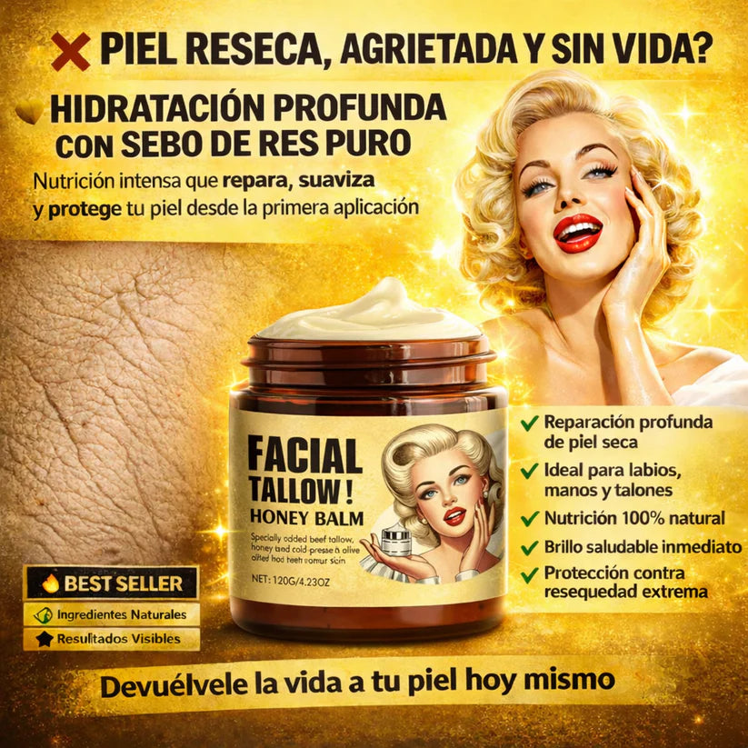 Facial Tallow Manteca Hidratante – Piel Suave y Nutritiva | Últimas Unidades