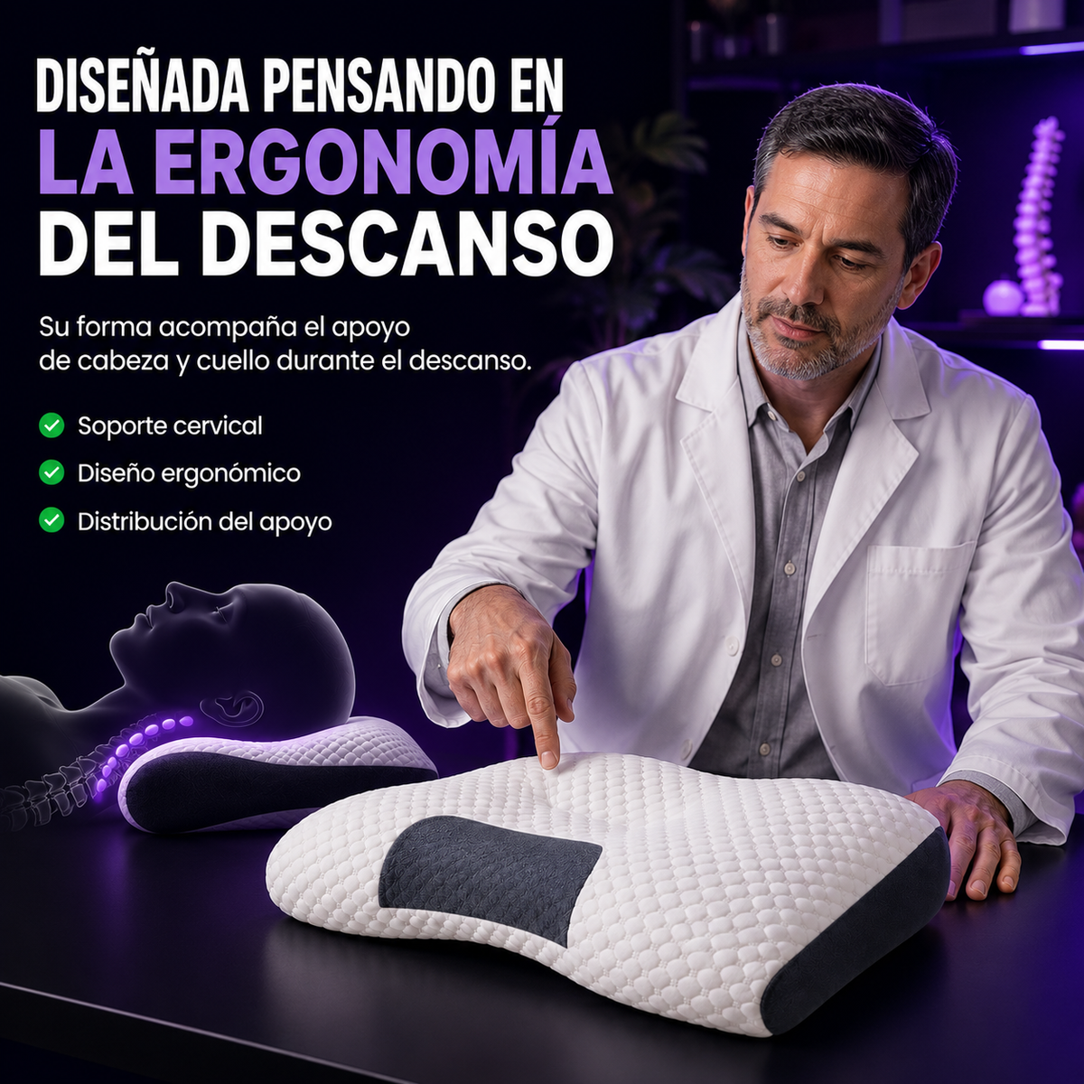 Almohada Cervical 5 Zonas Comfort™