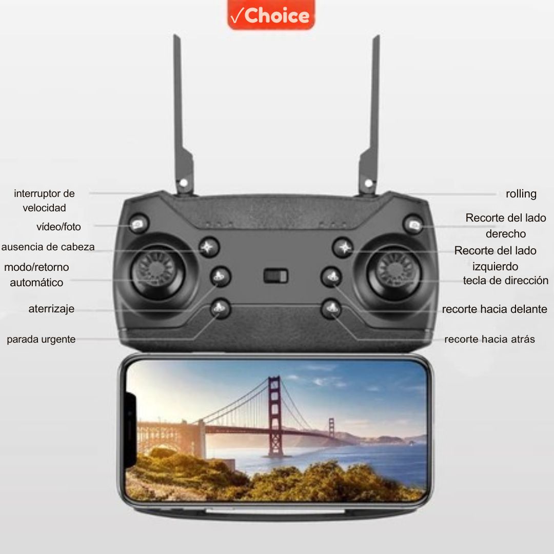 Drone AirVision - 2 Cámara profesional 4K FULL HD - ¡ÚLTIMAS UNIDADES EN STOCK!