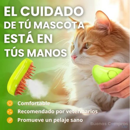 Cepillo 3 en 1 para Mascotas – Brillo Instantáneo y Cuidado Profesional en Casa