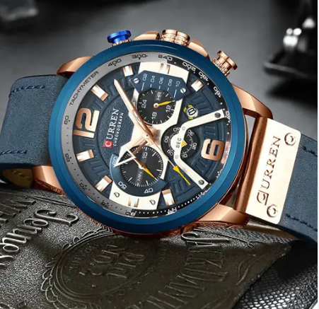 Reloj Curren 8329 Azul Cuero