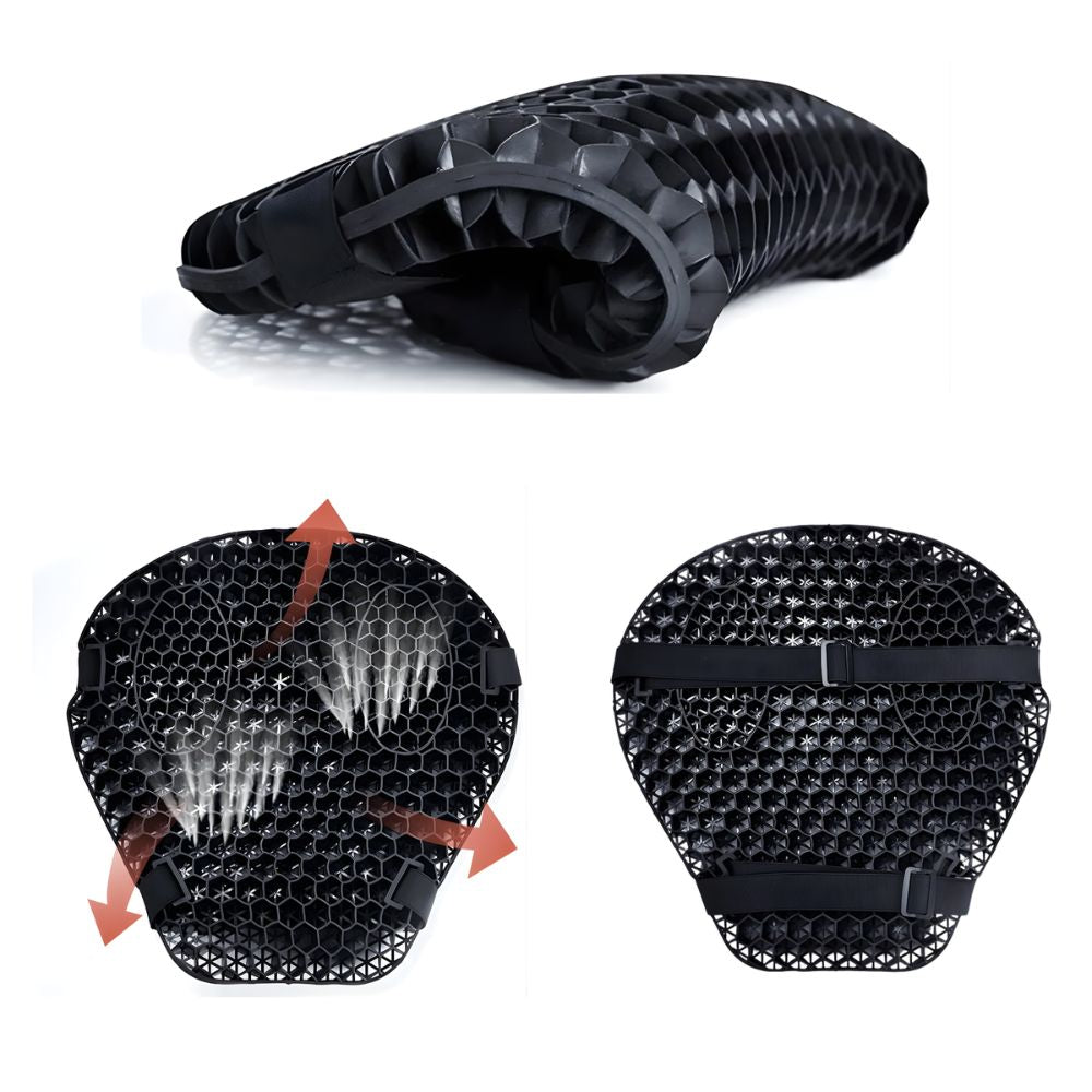 🏍️ Cojín de Gel para Moto – Máximo Conforto + Aislamiento Térmico (Adiós al Dolor)