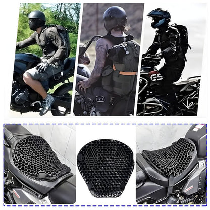 🏍️ Cojín de Gel para Moto – Máximo Conforto + Aislamiento Térmico (Adiós al Dolor)