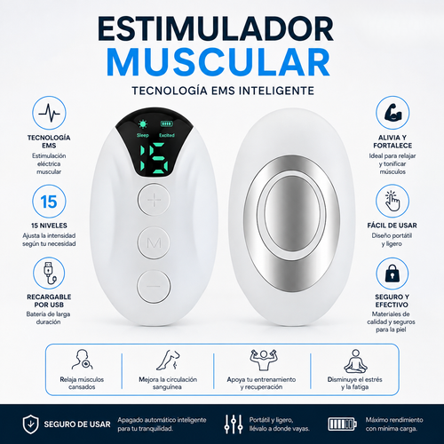 Estimulador EMS Portátil para Relajación y Descanso