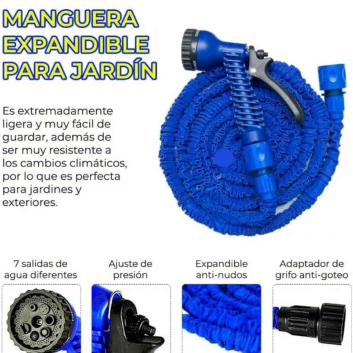 MANGUERA EXPANDIBLE PORTATIL 22.5M
