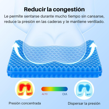 COJIN ASIENTO DE GEL ERGONÓMICO  COMFORT PRO