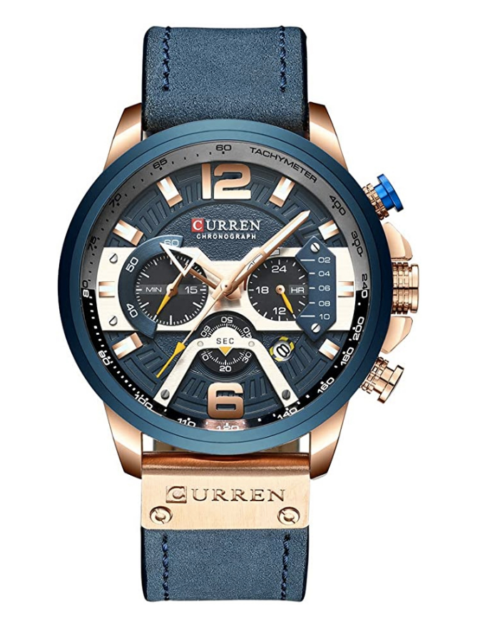 Reloj Curren 8329 Azul Cuero