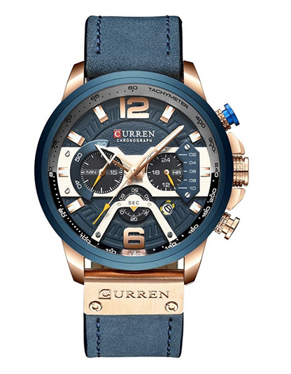 Reloj Curren 8329 Azul Cuero