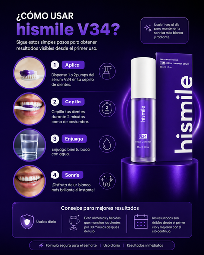 Pasta HiSmiles Morada Blanqueador Dental