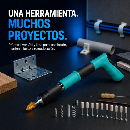 Pistola de Fijación de Clavos con Kit de Accesorios + 5 REGALOS