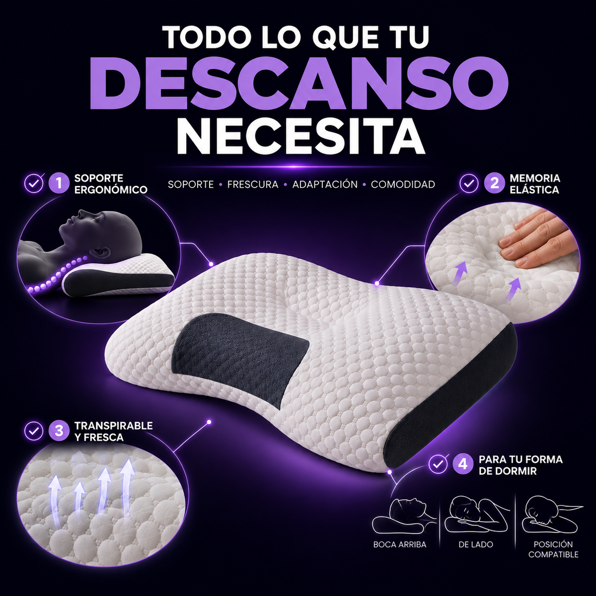 Almohada Cervical 5 Zonas Comfort™
