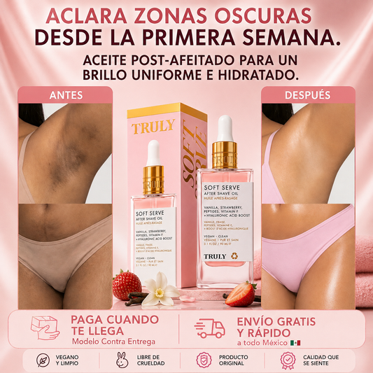 ACEITE TRULY - Aclara, Hidrata y Suaviza tu zona íntima y axilas - ÚLTIMAS UNIDADES EN STOCK