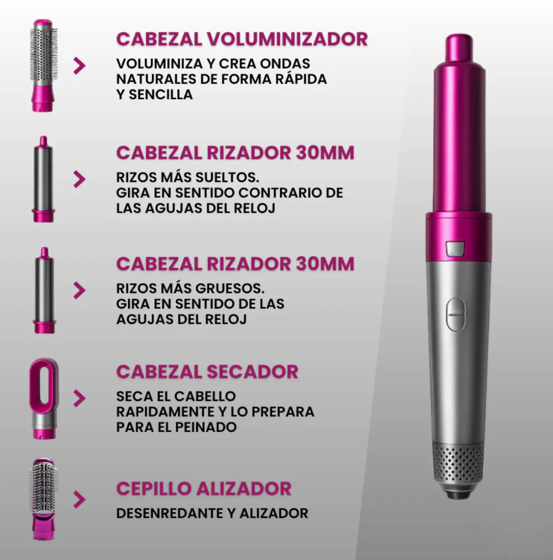 CEPILLO 5 EN 1 - LOOK PROFESIONAL EN CASA - OFERTA MEGA BLACK FRIDAY