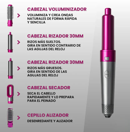 CEPILLO 5 EN 1 - LOOK PROFESIONAL EN CASA - OFERTA MEGA BLACK FRIDAY