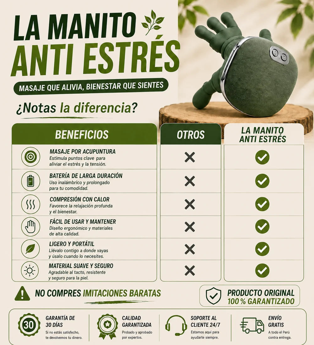 RelaxPro Masajeador Portátil – Adiós Estrés y Dolor | Últimas Unidades