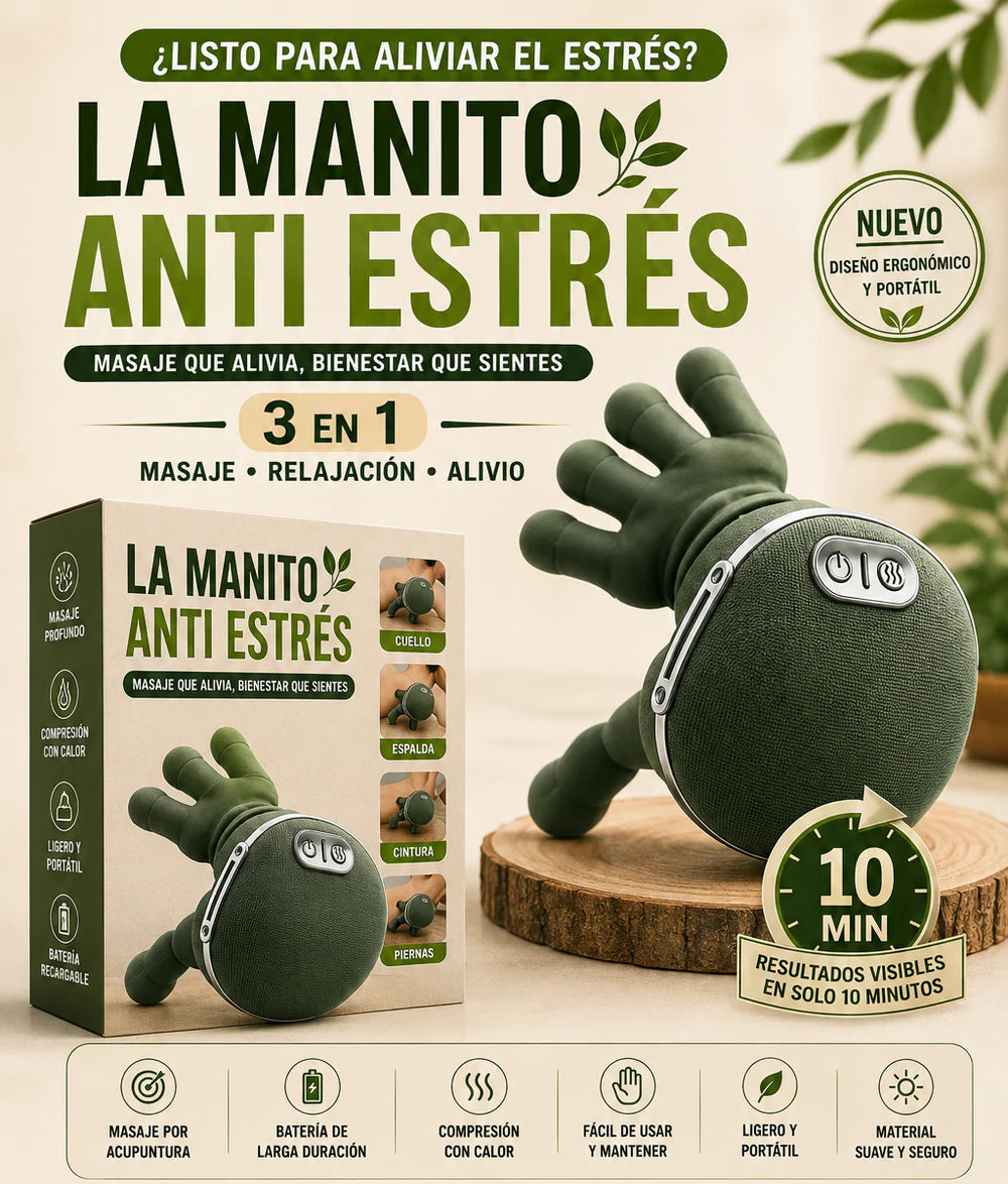 RelaxPro Masajeador Portátil – Adiós Estrés y Dolor | Últimas Unidades