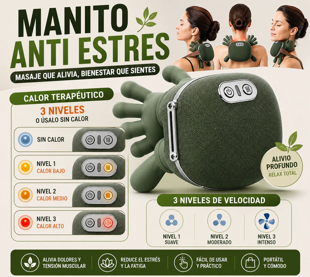 RelaxPro Masajeador Portátil – Adiós Estrés y Dolor | Últimas Unidades
